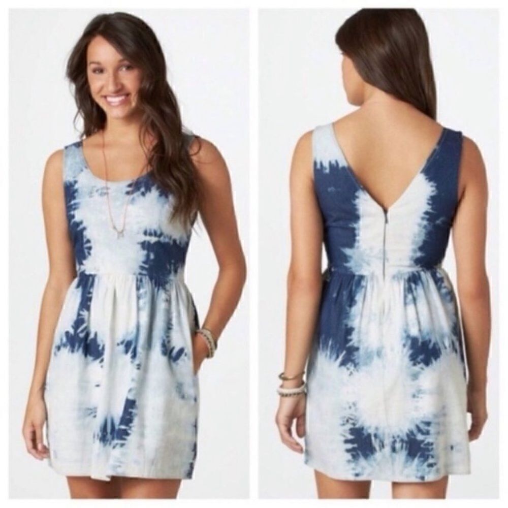 American Eagle Outfitters Tie Dye Denim Dress